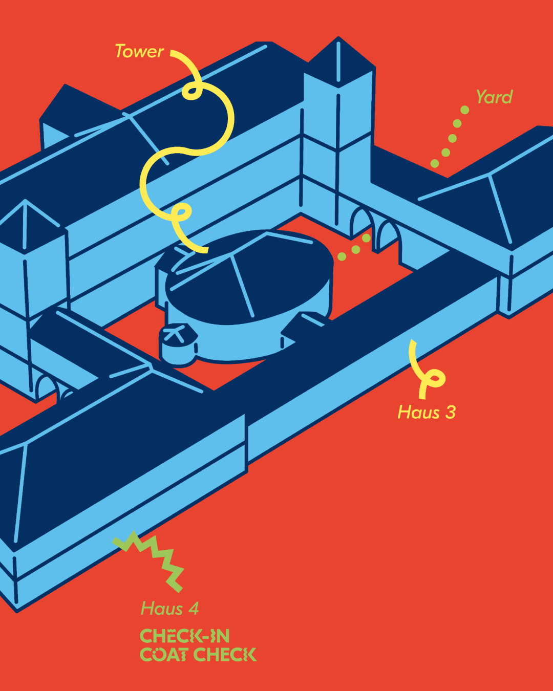 Illustrated map of the events location